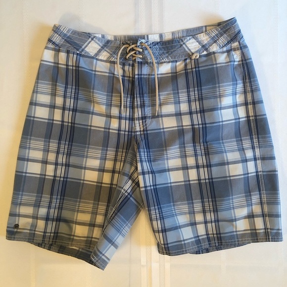 Ralph Lauren Other - Polo Ralph Lauren Classic Blue & White Plaid Design Board Shorts Size 34